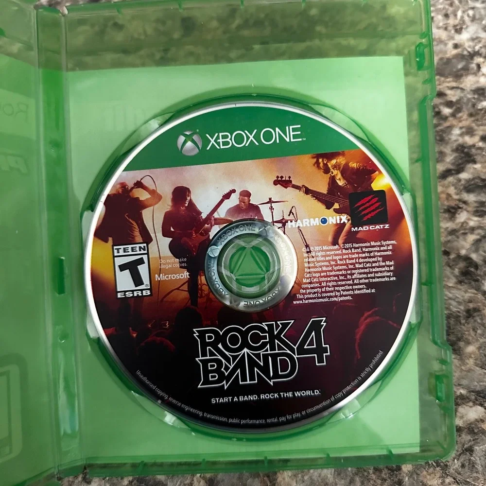 Harmonix Rock Band 4 Xbox One OS Green Good Music Rhythm Game Disc Only
